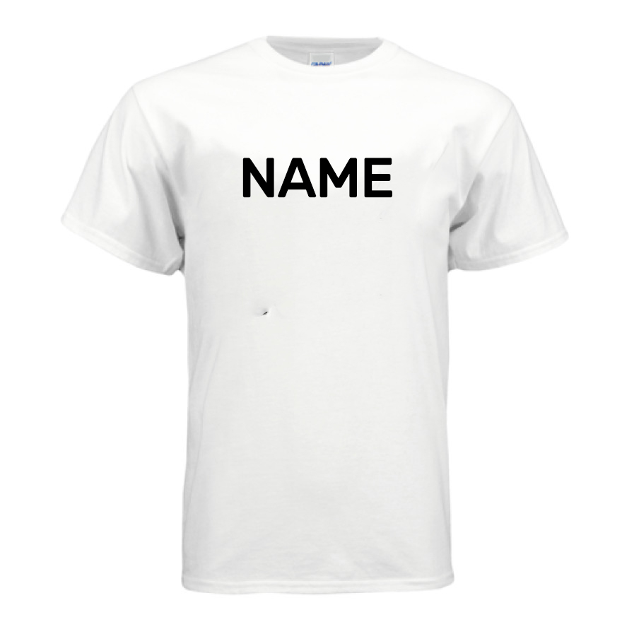 Customized Name Printed White Tshirt